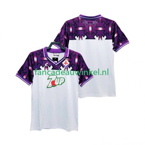 Fiorentina Wedstrijdshirt met Korting 1992 1993 Retro Uit Heren Korte Mouw