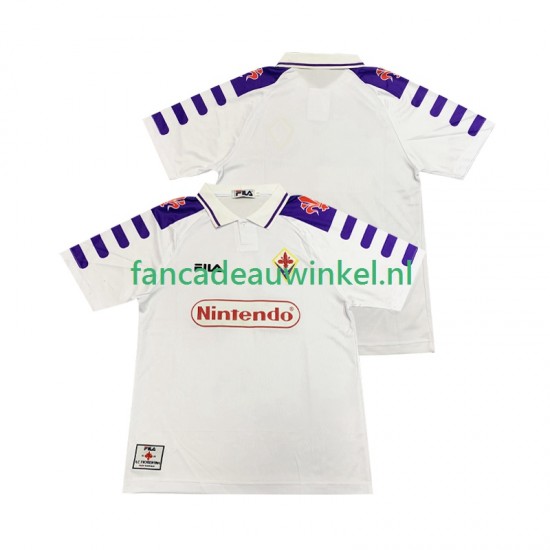 Fiorentina Wedstrijdshirt met Korting Retro Uit Heren 1998 1999 Korte Mouw