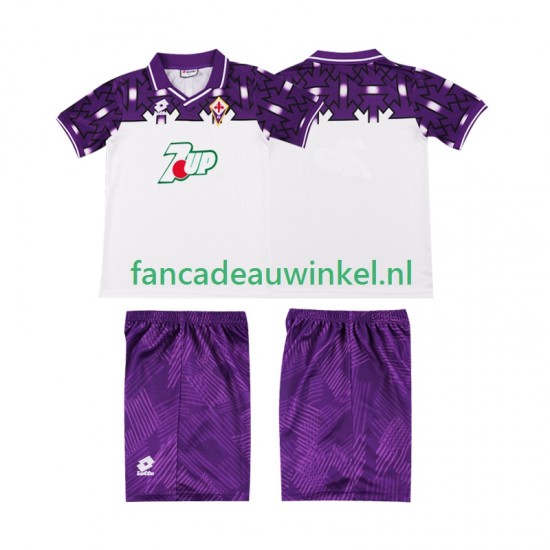 Fiorentina Wedstrijdshirt met Korting 1992 1993 Retro Uit Kind Korte Mouw