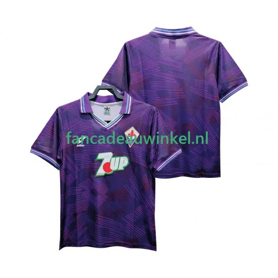 Fiorentina Wedstrijdshirt met Korting 1992 1993 Retro Thuis Heren Korte Mouw