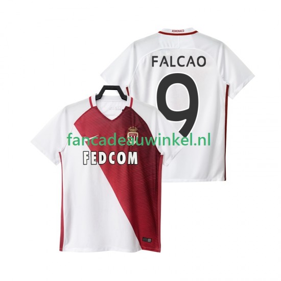 AS Monaco Wedstrijdshirt met Korting FALCAO 9 2016 2017 Thuis Heren Korte Mouw