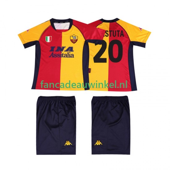 AS Roma Wedstrijdshirt met Korting Batistuta 20 2000 2001 Retro Thuis Kind Korte Mouw