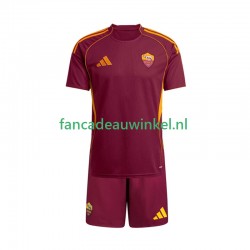 AS Roma Wedstrijdshirt met Korting Thuis Kind 2025-26 Korte Mouw