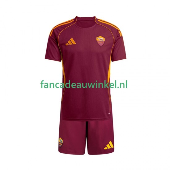 AS Roma Wedstrijdshirt met Korting Thuis Kind 2025-26 Korte Mouw