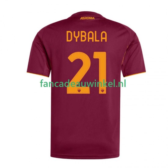 AS Roma Wedstrijdshirt met Korting Dybala 21 Thuis Heren 2025-26 Korte Mouw