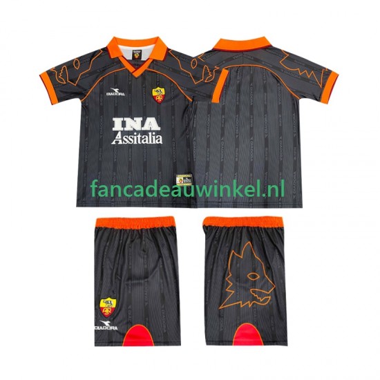 AS Roma Wedstrijdshirt met Korting 2000 Retro Uit Kind 1999 Korte Mouw