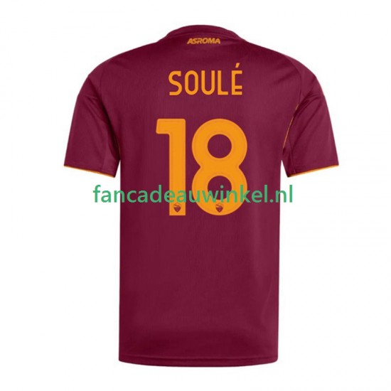 AS Roma Wedstrijdshirt met Korting Soule 18 Thuis Heren 2025-26 Korte Mouw