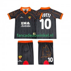 AS Roma Wedstrijdshirt met Korting TOTTI 10 2000 Retro Uit Kind 1999 Korte Mouw