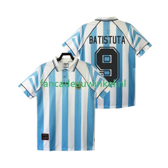 Argentinië Wedstrijdshirt met Korting BATISTUTA 9 1996 1997 Retro Thuis Heren Korte Mouw