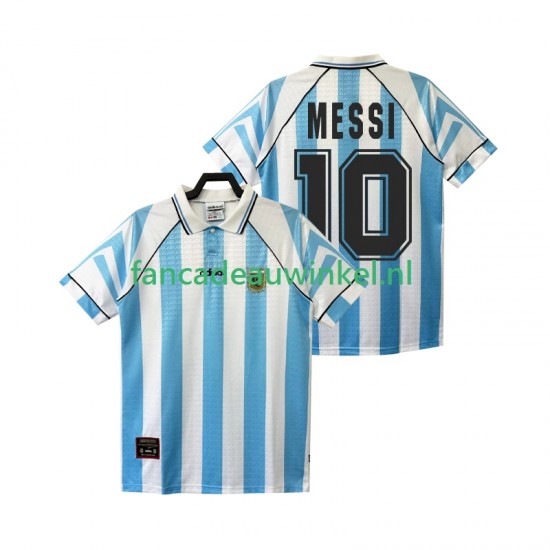 Argentinië Wedstrijdshirt met Korting Lionel Messi 10 1996 1997 Retro Thuis Heren Korte Mouw