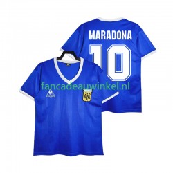 Argentinië Wedstrijdshirt met Korting MARADONA 10 1986 Retro Uit Heren Korte Mouw