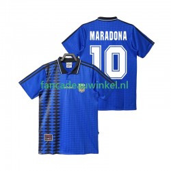 Argentinië Wedstrijdshirt met Korting MARADONA 10 Retro Uit Heren 1994 Korte Mouw