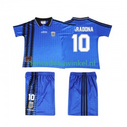 Argentinië Wedstrijdshirt met Korting MARADONA 10 Retro Uit Kind 1994 Korte Mouw