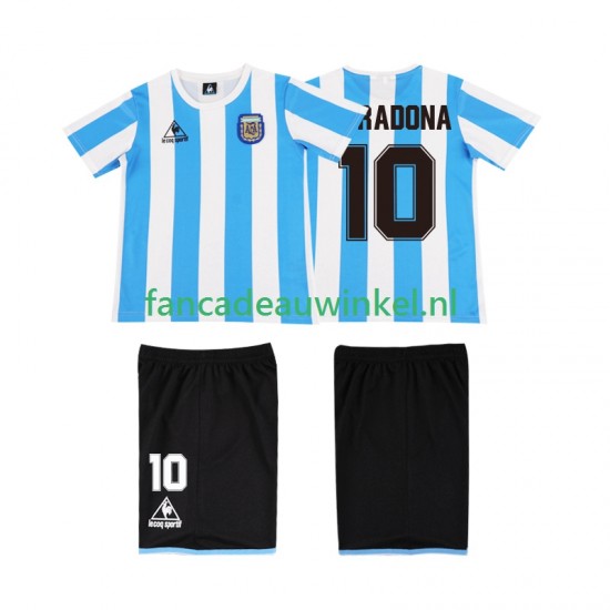 Argentinië Wedstrijdshirt met Korting MARADONA 10 1986 Retro Thuis Kind Korte Mouw