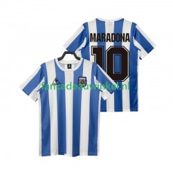 Argentinië Wedstrijdshirt met Korting MARADONA 10 1986 Retro Thuis Heren Korte Mouw
