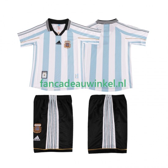 Argentinië Wedstrijdshirt met Korting Retro Thuis Kind 1998 Korte Mouw