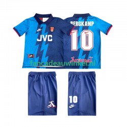 Arsenal Wedstrijdshirt met Korting BERGKAMP 10 1995 1996 Retro Uit Kind Korte Mouw
