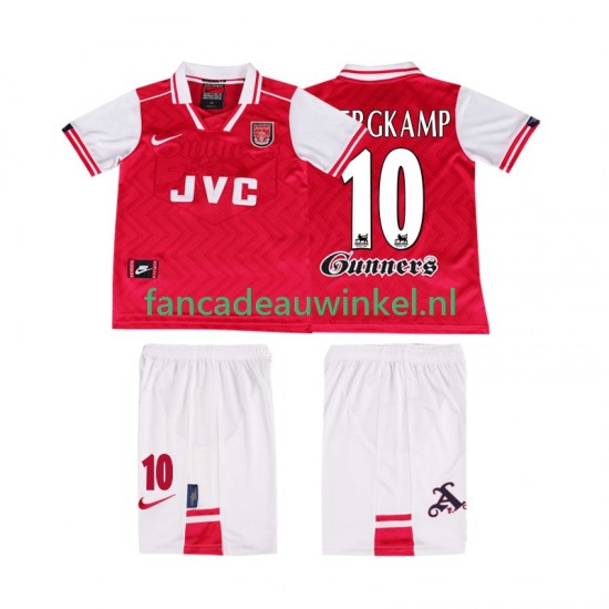 Arsenal Wedstrijdshirt met Korting BERGKAMP 10 1996 1997 Retro Thuis Kind Korte Mouw