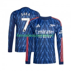 Arsenal Wedstrijdshirt met Korting Bukayo Saka 7 Uit Heren 2025-26 Lange Mouw