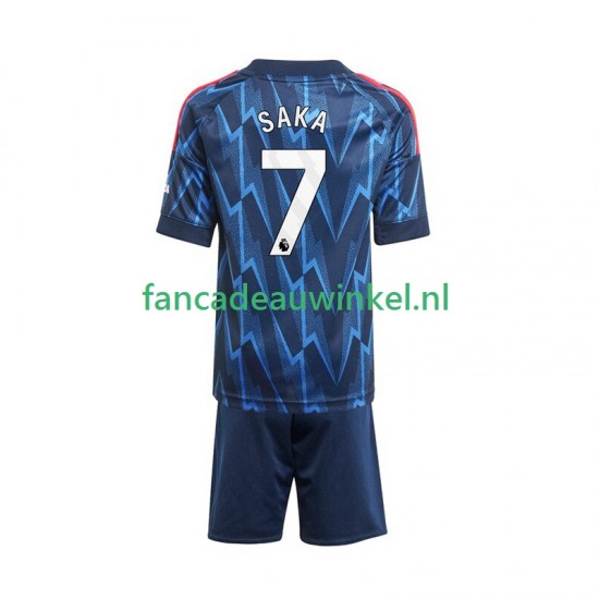 Arsenal Wedstrijdshirt met Korting Bukayo Saka 7 Uit Kind 2025-26 Korte Mouw