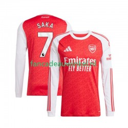 Arsenal Wedstrijdshirt met Korting Bukayo Saka 7 Thuis Heren 2025-26 Lange Mouw