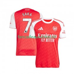 Arsenal Wedstrijdshirt met Korting Bukayo Saka 7 Thuis Heren 2025-26 Korte Mouw