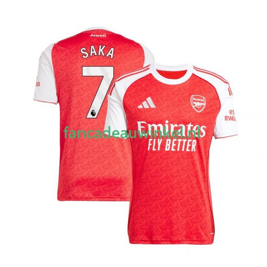 Arsenal Wedstrijdshirt met Korting Bukayo Saka 7 Thuis Heren 2025-26 Korte Mouw