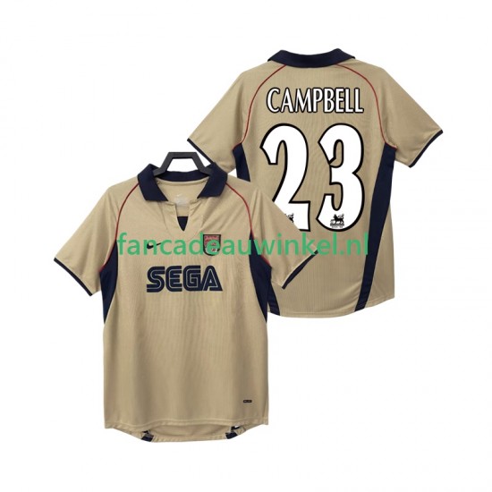 Arsenal Wedstrijdshirt met Korting CAMPBELL 23 2001 Retro Uit Heren 2002 Korte Mouw
