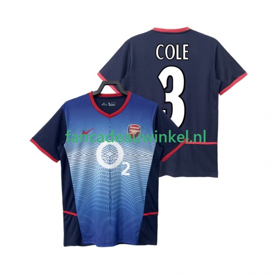 Arsenal Wedstrijdshirt met Korting COLE 3 Retro Uit Heren 2004 2002 Korte Mouw