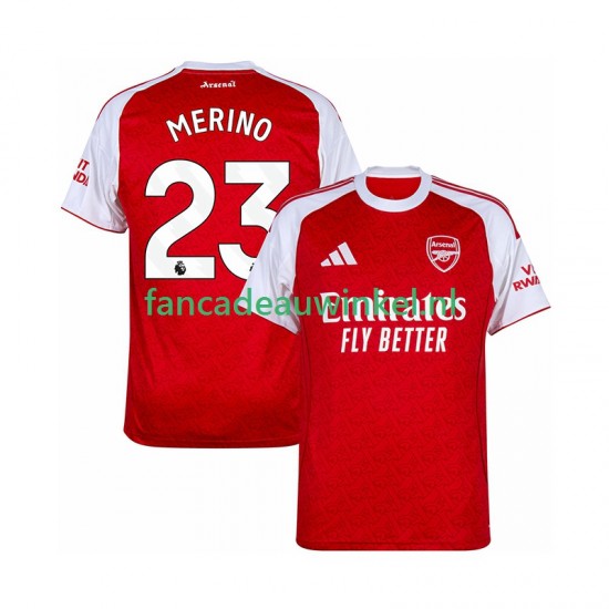 Arsenal Wedstrijdshirt met Korting Merino 23 Thuis Heren 2025-26 Korte Mouw