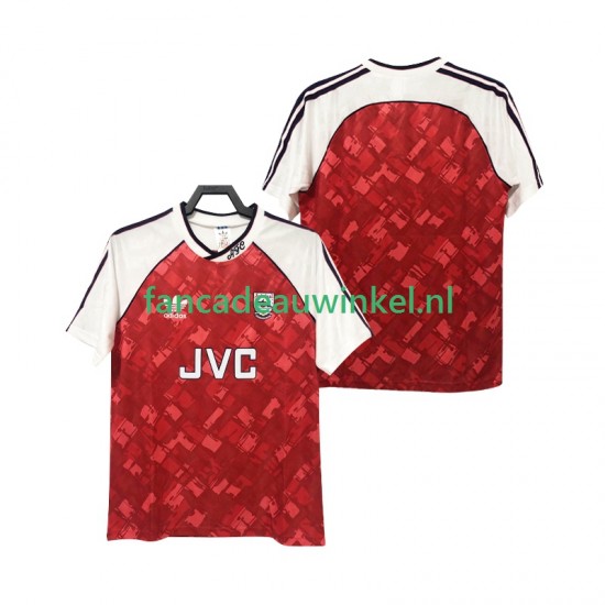 Arsenal Wedstrijdshirt met Korting 1990 1992 Retro Thuis Heren Korte Mouw