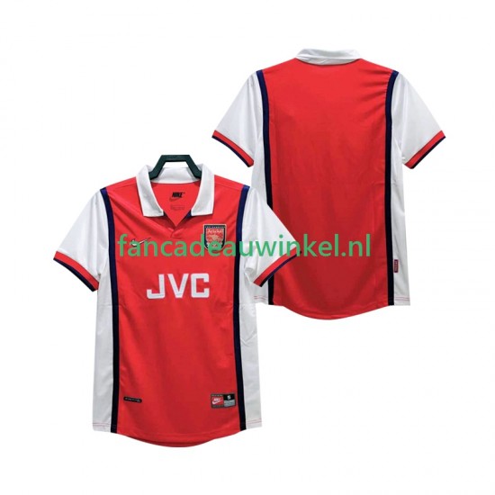 Arsenal Wedstrijdshirt met Korting Retro Thuis Heren 1998 1999 Korte Mouw