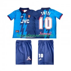 Arsenal Wedstrijdshirt met Korting TOTTI 10 1995 1996 Retro Uit Kind Korte Mouw