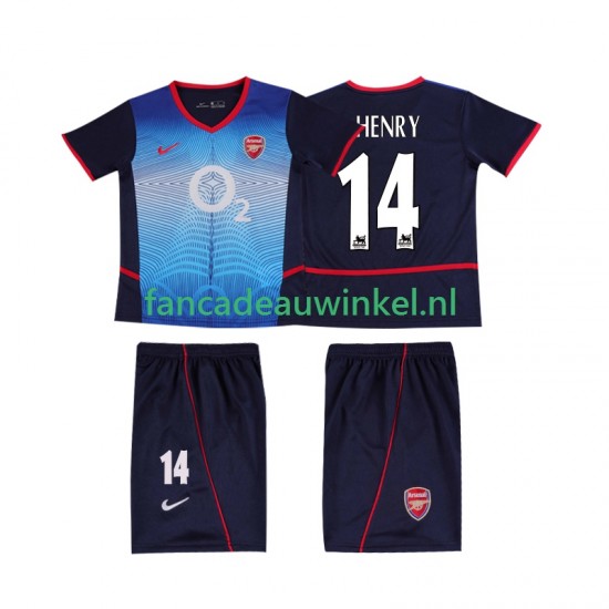 Arsenal Wedstrijdshirt met Korting Thierry Henry 14 Retro Uit Kind 2004 2002 Korte Mouw