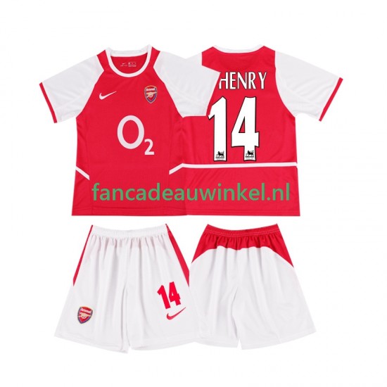 Arsenal Wedstrijdshirt met Korting Thierry Henry 14 2003 Retro Thuis Kind 2002 Korte Mouw