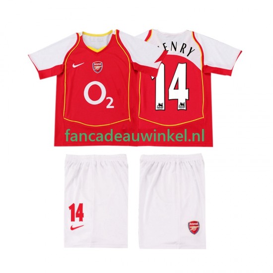 Arsenal Wedstrijdshirt met Korting Thierry Henry 14 2005 Retro Thuis Kind 2004 Korte Mouw