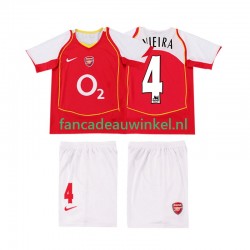 Arsenal Wedstrijdshirt met Korting VIEIRA 4 2005 Retro Thuis Kind 2004 Korte Mouw