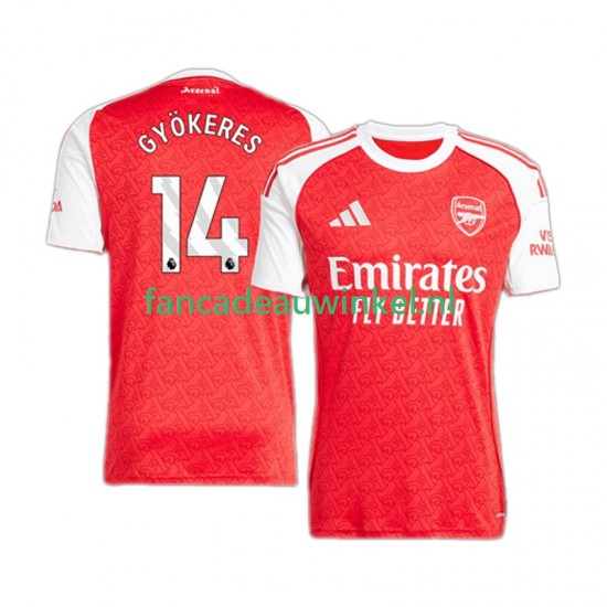 Arsenal Wedstrijdshirt met Korting Viktor Gyokeres 14 Thuis Heren 2025-26 Korte Mouw