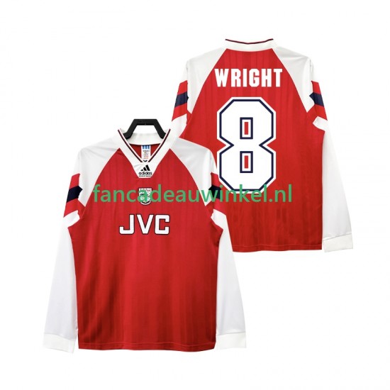 Arsenal Wedstrijdshirt met Korting WRIGHT 8 192 Retro Thuis Heren 1994 Lange Mouw
