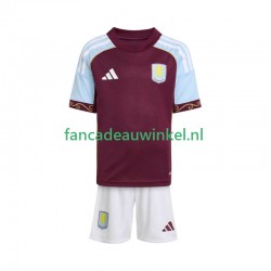 Aston Villa Wedstrijdshirt met Korting Thuis Kind 2025-26 Korte Mouw