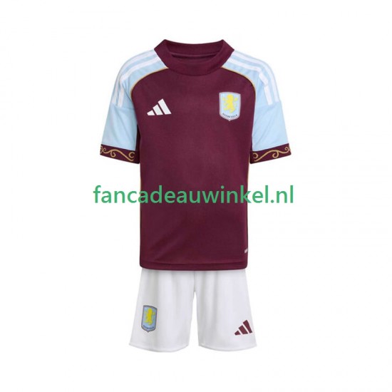 Aston Villa Wedstrijdshirt met Korting Thuis Kind 2025-26 Korte Mouw