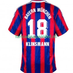 FC Bayern München Wedstrijdshirt met Korting Klinsmann 18 1995 1997 Retro Thuis Heren Korte Mouw