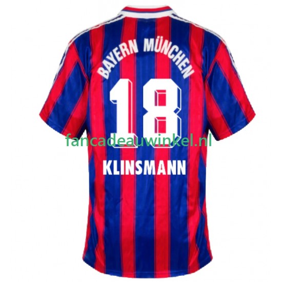 FC Bayern München Wedstrijdshirt met Korting Klinsmann 18 1995 1997 Retro Thuis Heren Korte Mouw