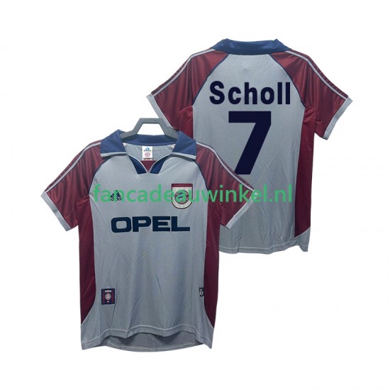 FC Bayern München Wedstrijdshirt met Korting Scholl 7 Retro 3rd Heren 1998 1999 Korte Mouw