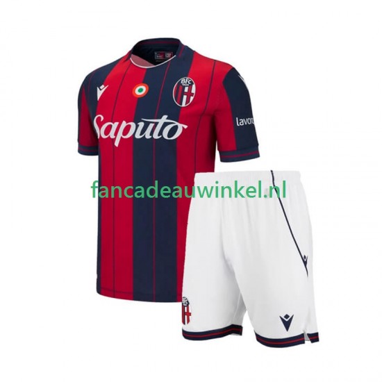 Wedstrijdshirt met Korting Bologna Thuis Kind 2025-26 Korte Mouw