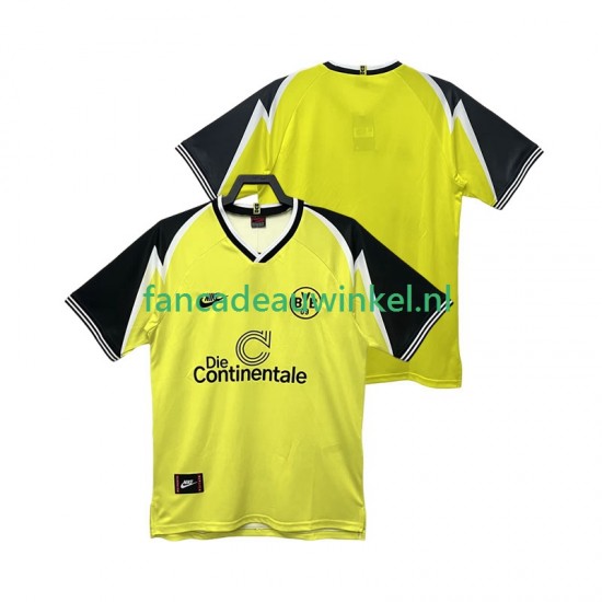 Borussia Dortmund Wedstrijdshirt met Korting 1995 1996 Retro Thuis Heren Korte Mouw