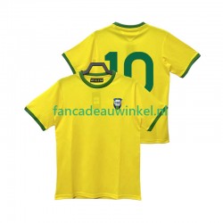 Brazilië Wedstrijdshirt met Korting 10 1970 Retro Thuis Heren Korte Mouw