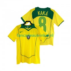 Brazilië Wedstrijdshirt met Korting KAKA 8 Retro Thuis Heren 2004 Korte Mouw