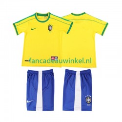 Brazilië Wedstrijdshirt met Korting Retro Thuis Kind 1998 Korte Mouw