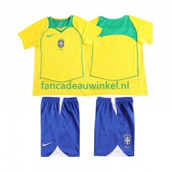 Brazilië Wedstrijdshirt met Korting Retro Thuis Kind 2004 Korte Mouw